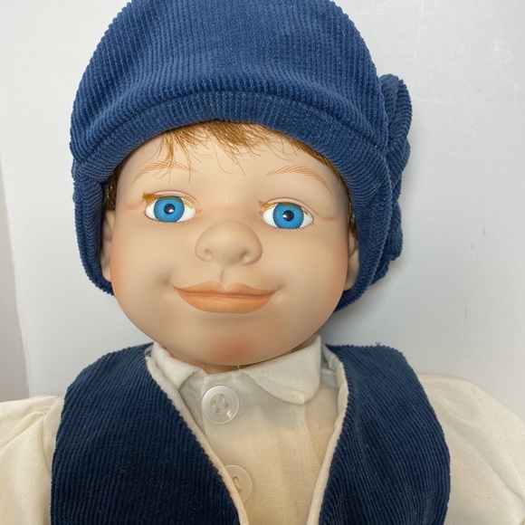 Vintage  LARGER COLLECTIBLE PORCELAIN DOLL BY DZL.BOY - Picture 2 of 6